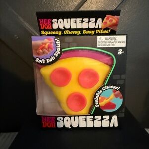 Nee Doh Squeeza Yellow & Pink Pizza Squishy Toy